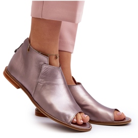 Sandalias Mujer Piel Laura Messi 2443 Oro Rosa rosado 10
