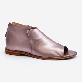 Sandalias Mujer Piel Laura Messi 2443 Oro Rosa rosado 2