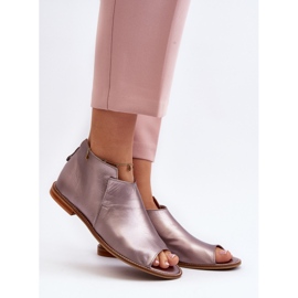 Sandalias Mujer Piel Laura Messi 2443 Oro Rosa rosado 3