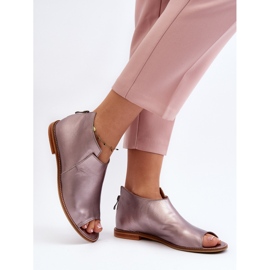 Sandalias Mujer Piel Laura Messi 2443 Oro Rosa rosado 4
