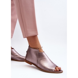 Sandalias Mujer Piel Laura Messi 2443 Oro Rosa rosado 6