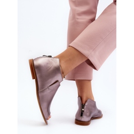 Sandalias Mujer Piel Laura Messi 2443 Oro Rosa rosado 7
