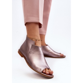 Sandalias Mujer Piel Laura Messi 2443 Oro Rosa rosado 8