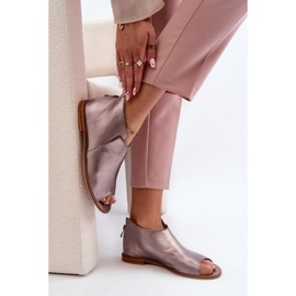 Sandalias Mujer Piel Laura Messi 2443 Oro Rosa rosado 1