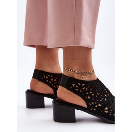 Sandalias Tacón Calado Negro Serapina 5