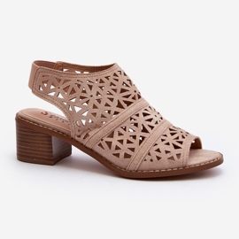 Sandalias Tacón Alto Serapina Calado Desnudo beige 1 Sandalias Tacón Alto Serapina Calado Desnudo beige 1