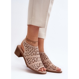 Sandalias Tacón Alto Serapina Calado Desnudo beige 2 Sandalias Tacón Alto Serapina Calado Desnudo beige 2