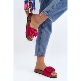Chanclas de Mujer Con Lazo Fucsia Ezephira rosado 5
