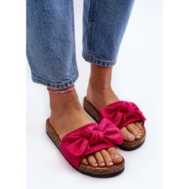Chanclas de Mujer Con Lazo Fucsia Ezephira rosado 8