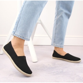 Alpargatas slip-on de mujer negras Potocki 16308 negro 2