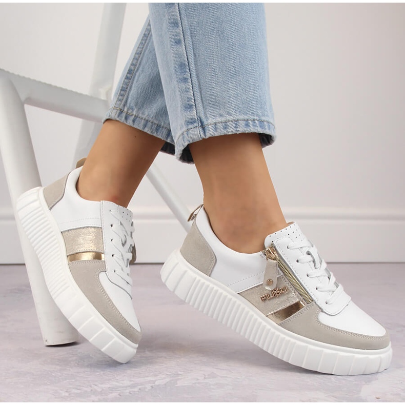 Deportivas mujer piel blanco Filippo DP6121 1 Deportivas mujer piel blanco Filippo DP6121 1