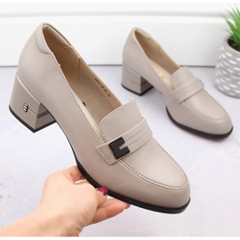 Zapatos tacón mujer piel gris Vinceza 66612 4