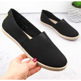 Alpargatas slip-on de mujer negras Potocki 16308 negro 4