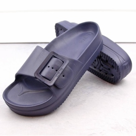 Pantuflas de mujer con plataforma de espuma y hebilla, azul marino Big Star NN274A665 7