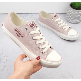 Zapatillas de mujer con cordones Big Star NN274239 rosado 4
