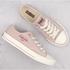 Zapatillas de mujer con cordones Big Star NN274239 rosado 7