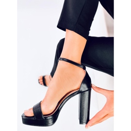Tayga Sandalias plataforma negras negro 4