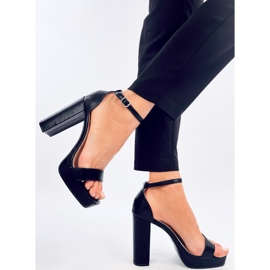 Tayga Sandalias plataforma negras negro 1