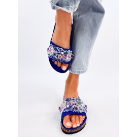 Chanclas de corcho con piedras Maliv Blue azul 1 Chanclas de corcho con piedras Maliv Blue azul 1