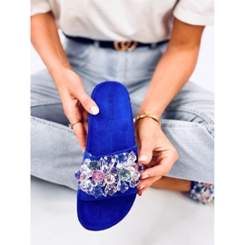 Chanclas de corcho con piedras Maliv Blue azul 4