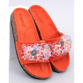 Chanclas de corcho con piedras Maliv Naranja 5