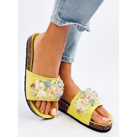 Chanclas de corcho con piedras Maliv Green verde 3