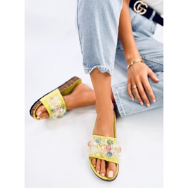 Chanclas de corcho con piedras Maliv Green verde 4