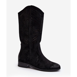 Vinceza Botines midi calados Negro Kleorelia 1