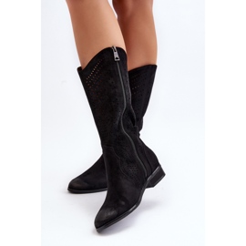 Vinceza Botines midi calados Negro Kleorelia 6