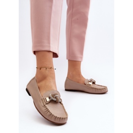 Mocasines Mujer Piel Con Adorno Laura Messi 2761 Beige 4