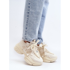 Zapatillas de mujer Windamella beige con suela gruesa 1