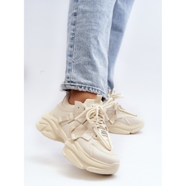 Zapatillas de mujer Windamella beige con suela gruesa 2