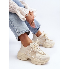Zapatillas de mujer Windamella beige con suela gruesa 7