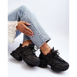 Zapatillas Deportivas de Mujer con Suela Gruesa, Negro Windamella 1