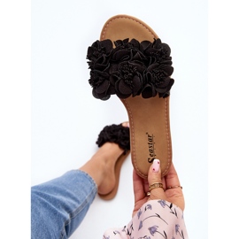 Chanclas de Mujer con Flores Negro Eelfan 1