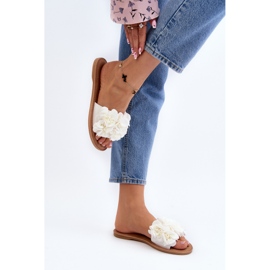 Chanclas de Mujer Con Flores Blanco Eelfan 5