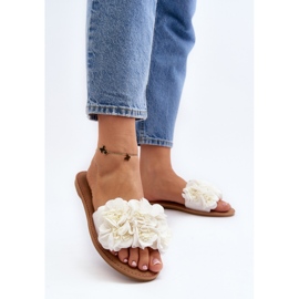 Chanclas de Mujer Con Flores Blanco Eelfan 6