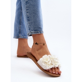 Chanclas de Mujer Con Flores Blanco Eelfan 8