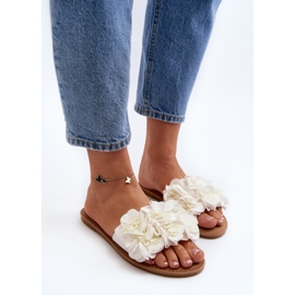 Chanclas de Mujer Con Flores Blanco Eelfan 9