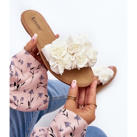 Chanclas de Mujer Con Flores Blanco Eelfan 1