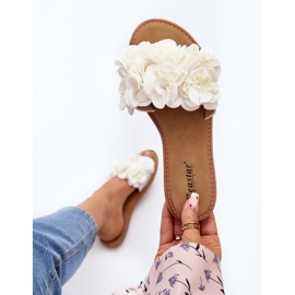 Chanclas de Mujer Con Flores Blanco Eelfan 2