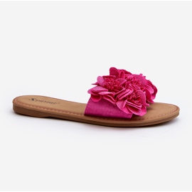 Chanclas de Mujer Con Flores Fucsia Eelfan rosado 1