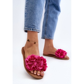 Chanclas de Mujer Con Flores Fucsia Eelfan rosado 3