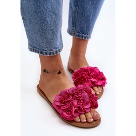 Chanclas de Mujer Con Flores Fucsia Eelfan rosado 5