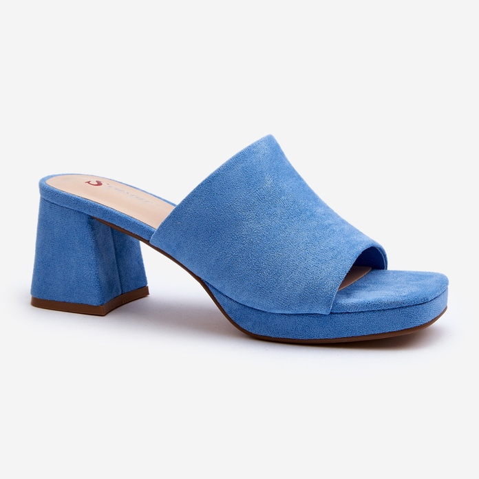 Chanclas de Tacón Alto de Mujer Bralya Azul 1