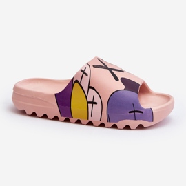 Chanclas De Goma Con Estampado De Monstruos Rosas 1