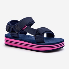 Sandalias Plataforma Mujer Lee Cooper LCW-24-05-2754L Azul Marino 1
