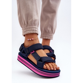 Sandalias Plataforma Mujer Lee Cooper LCW-24-05-2754L Azul Marino 5