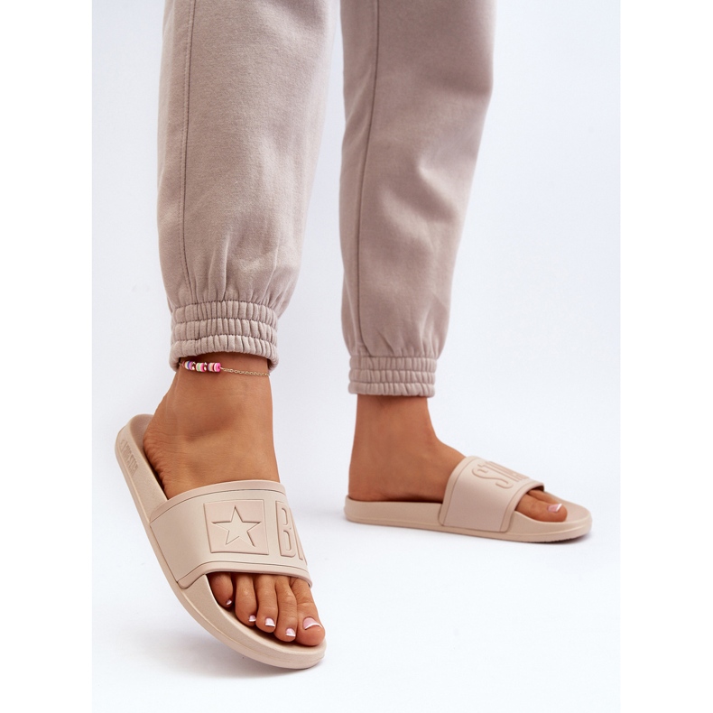 Chanclas de mujer Big Star NN274A645 Beige 2