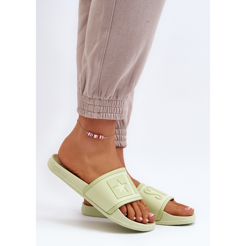 Chanclas de mujer Big Star NN274A646 Lima verde 2